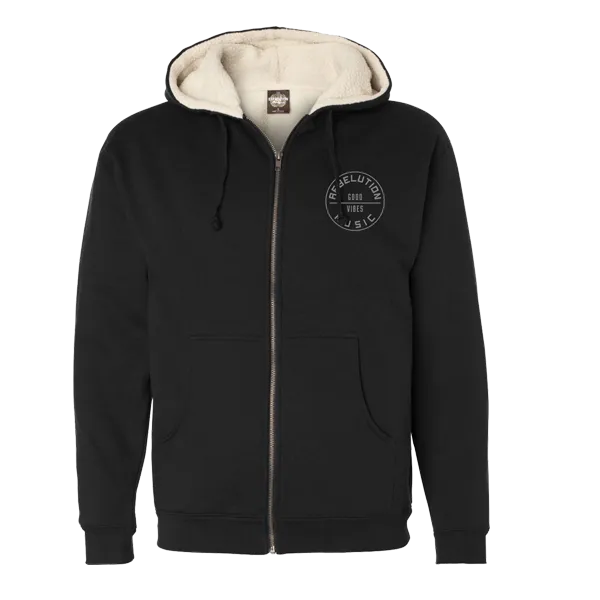 Music Sherpa Zip Hoodie (Black)