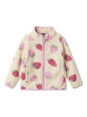 NAME IT |  Mini Girl Strawberry Fleece Jacket