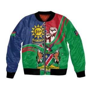 Namibia Independence Day Bomber Jacket Coat Of Arms Curve Style LT14