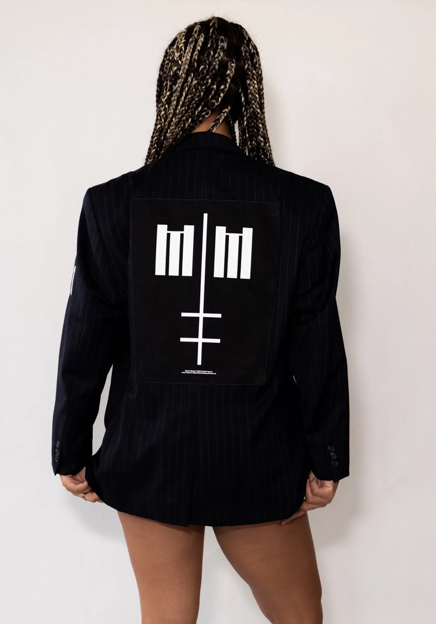 Navy Pinstripe Marilyn Manson Blazer