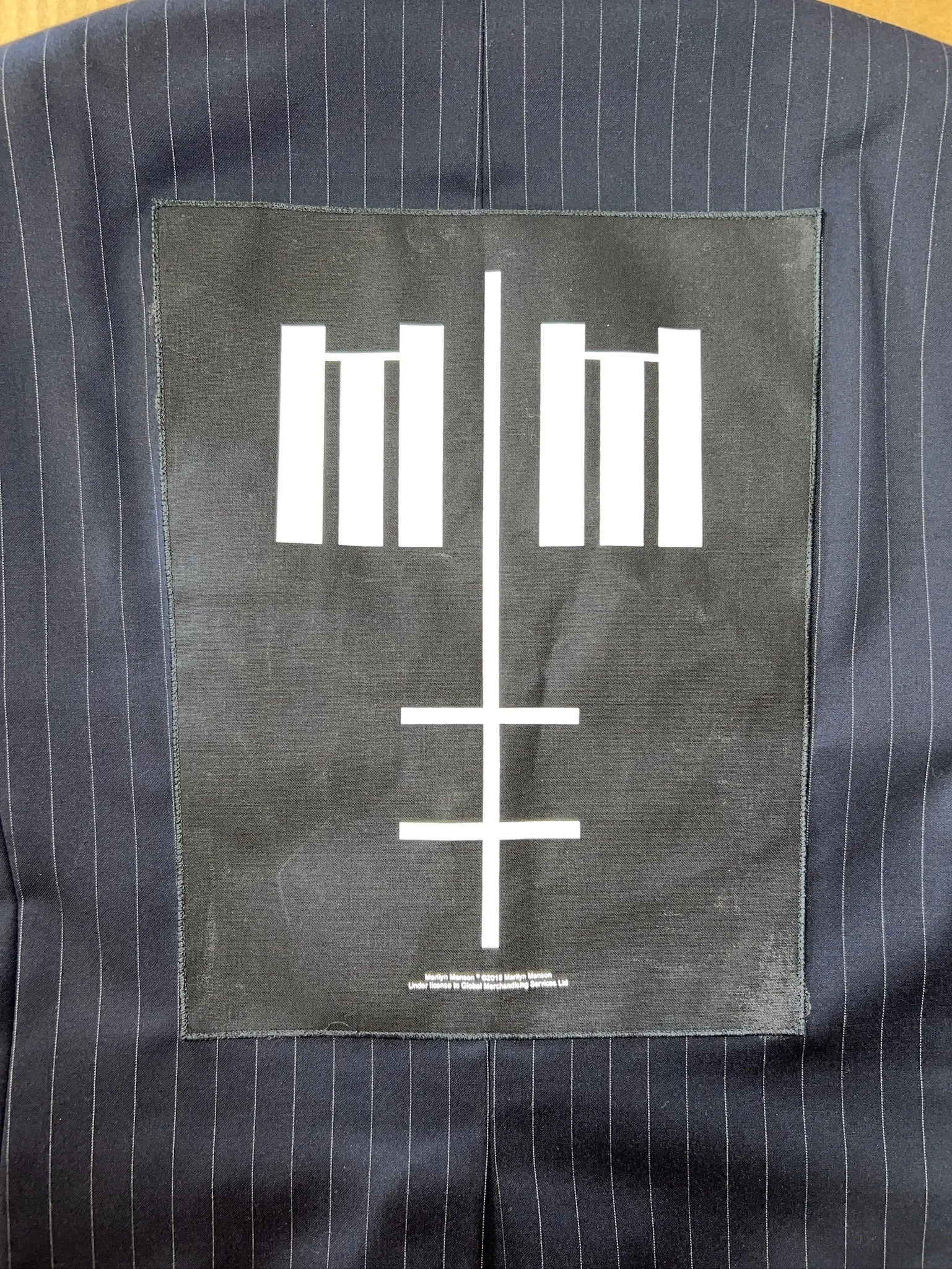 Navy Pinstripe Marilyn Manson Blazer