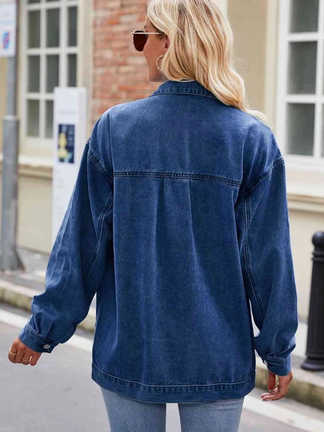 Norah Button Up Denim Jacket with Pockets