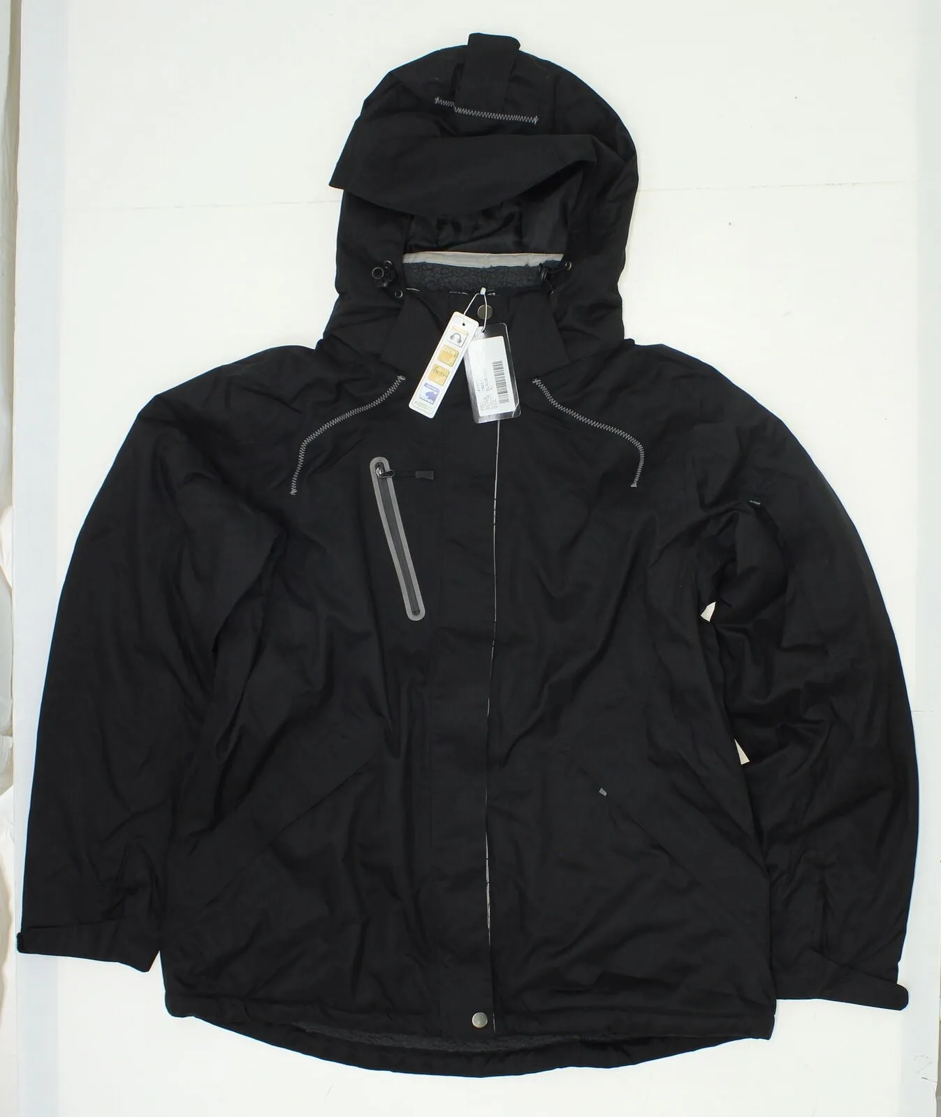North End Women's Sherpa Fleece Lined Seam Sealed Parka Black XL