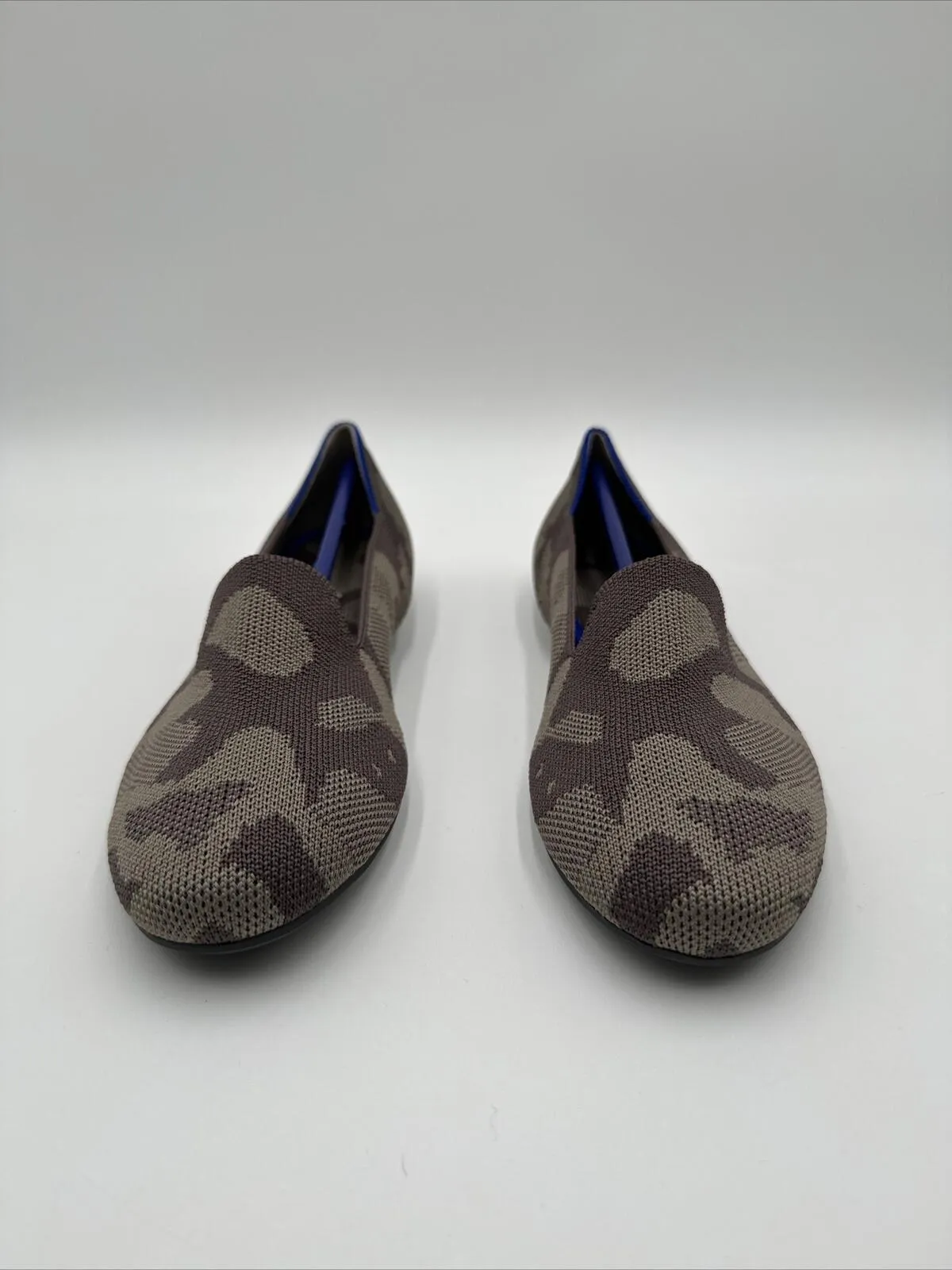 NWOB ROTHY’S The Loafer Camo Green Knit Round Toe  Flats Women’s Size 5.5 - Like New