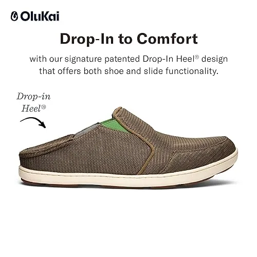 OluKai Mens Nohea Mesh Shoes - Mustang / Lime