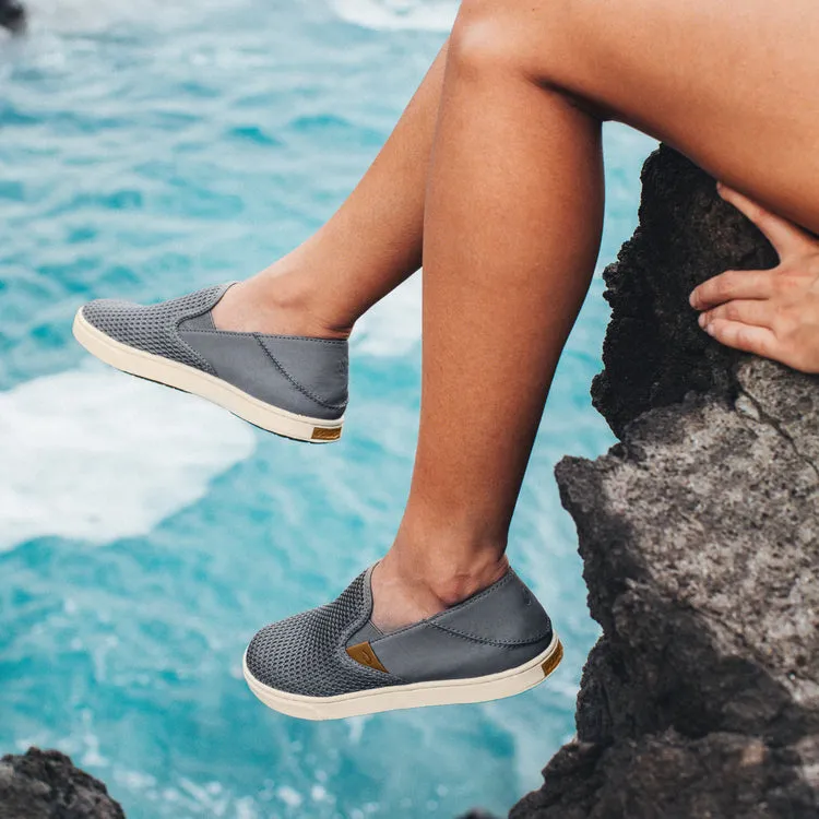 OluKai Womens Pehuea Slip-On Shoes - Pavement