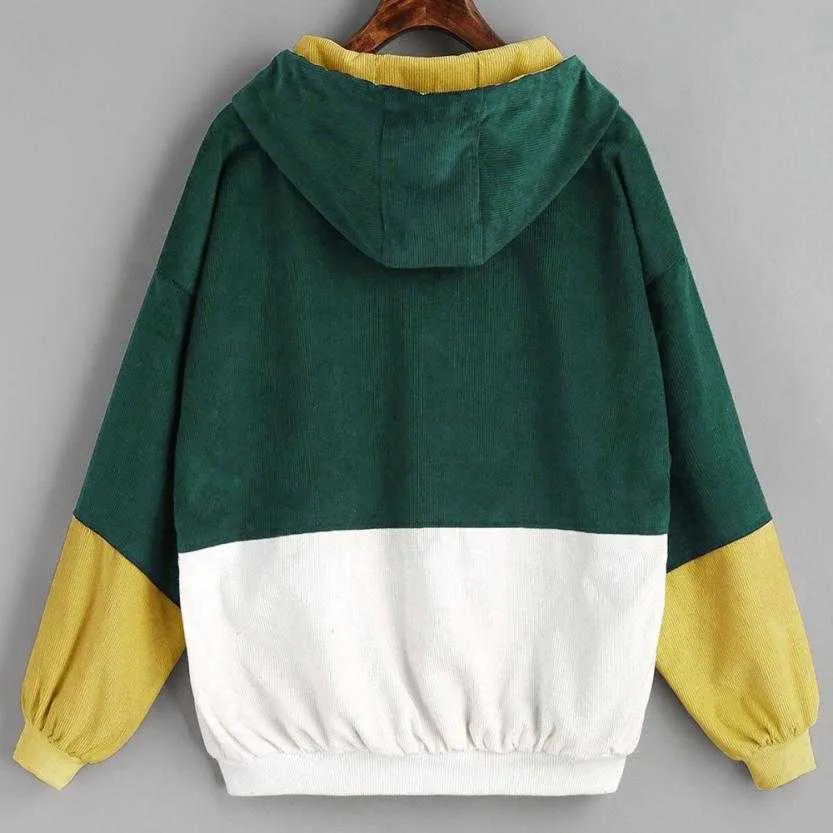 Outerwear Coats Jackets Corduroy Patchwork Oversize Jackets