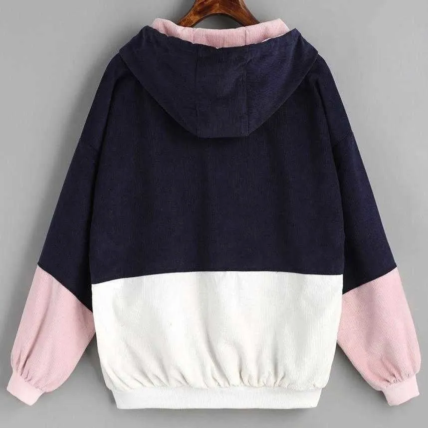 Outerwear Coats Jackets Corduroy Patchwork Oversize Jackets