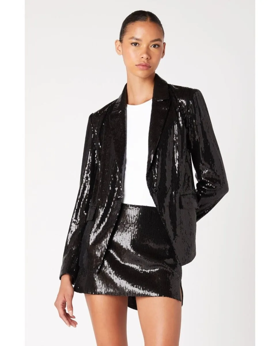 Party Time Shimmer Black Blazer