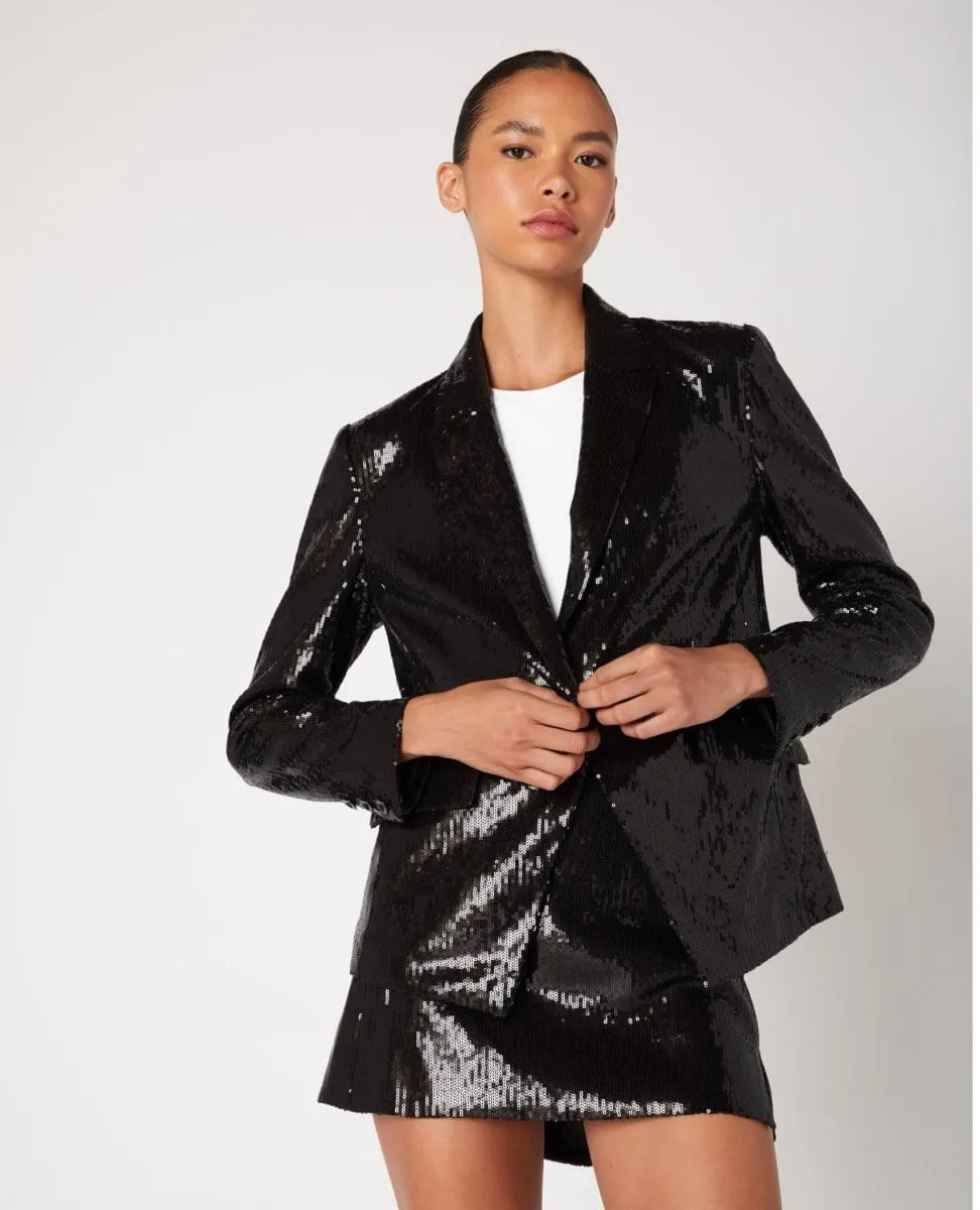 Party Time Shimmer Black Blazer