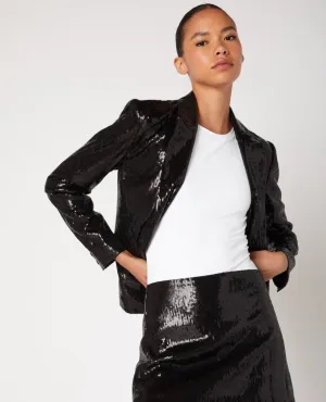 Party Time Shimmer Black Blazer