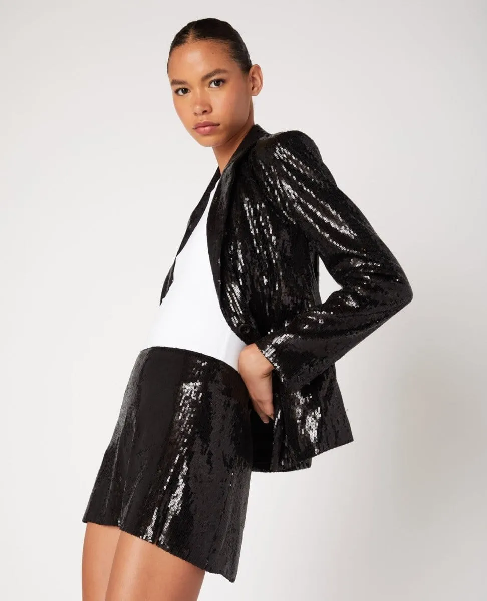 Party Time Shimmer Black Blazer