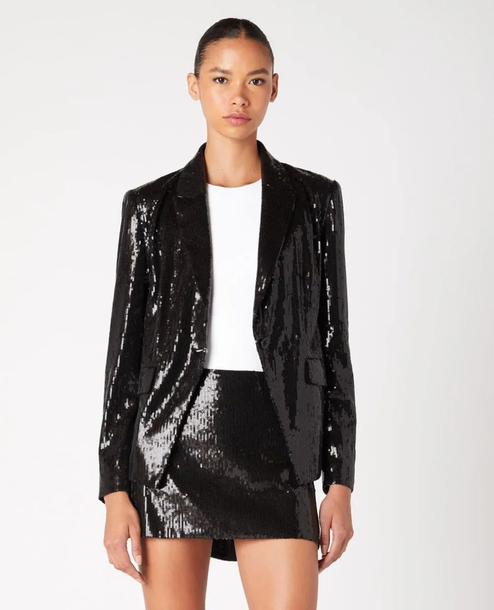 Party Time Shimmer Black Blazer