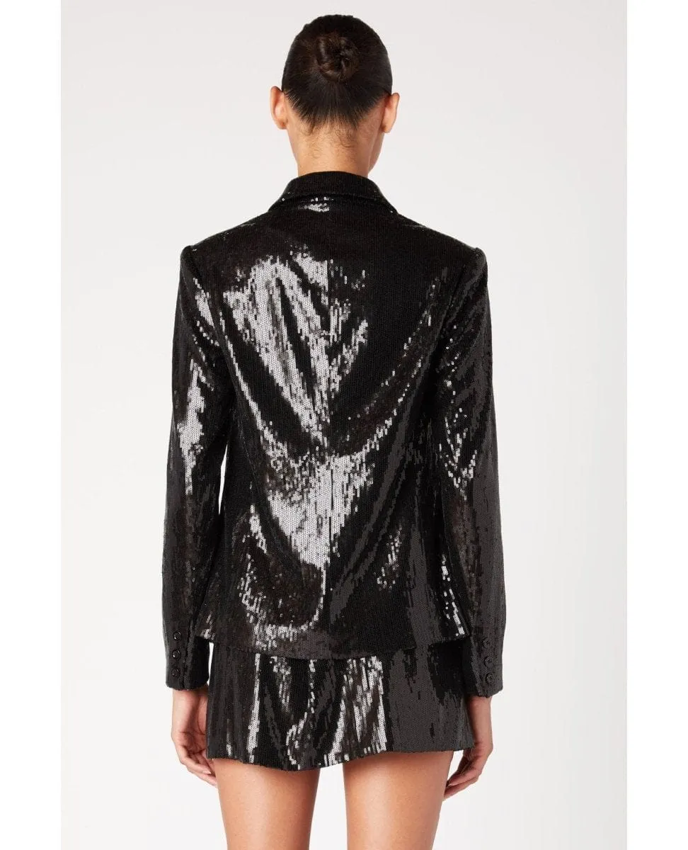 Party Time Shimmer Black Blazer