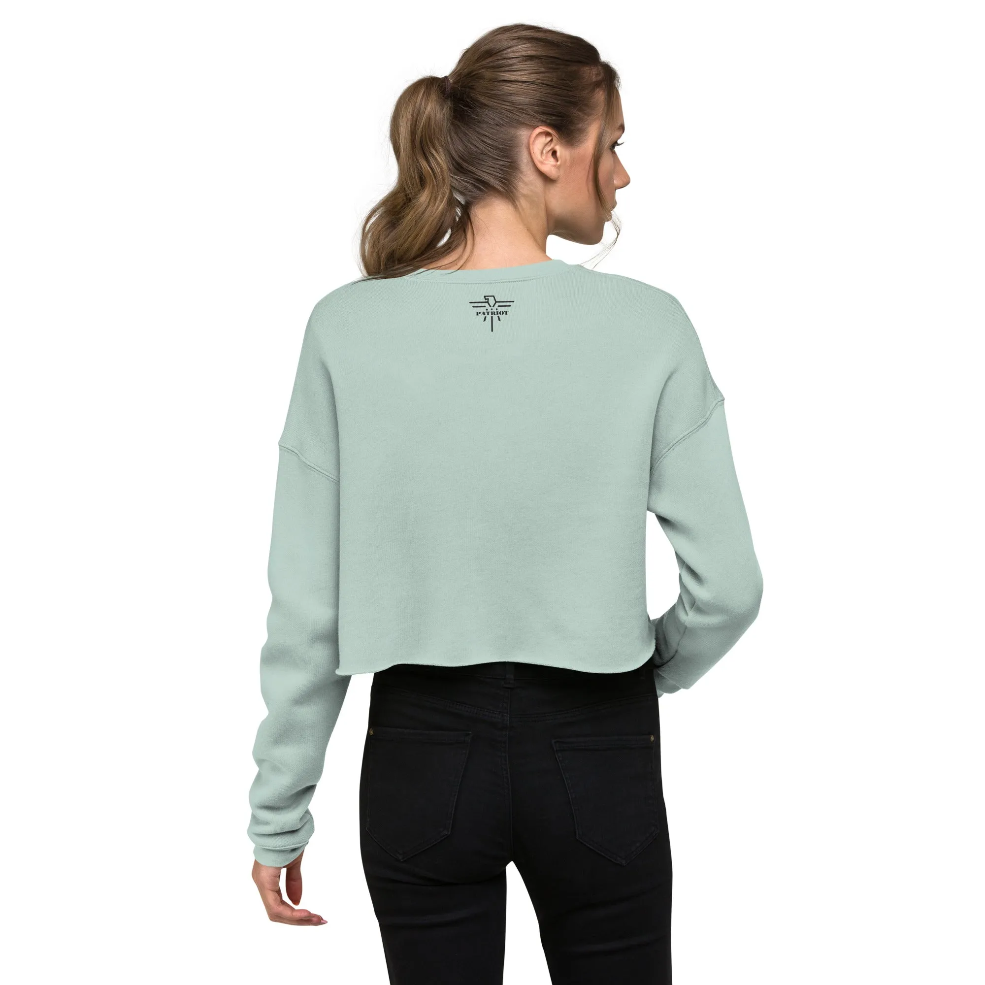 Patriot Christmas All I Want Crop Sweatshirt