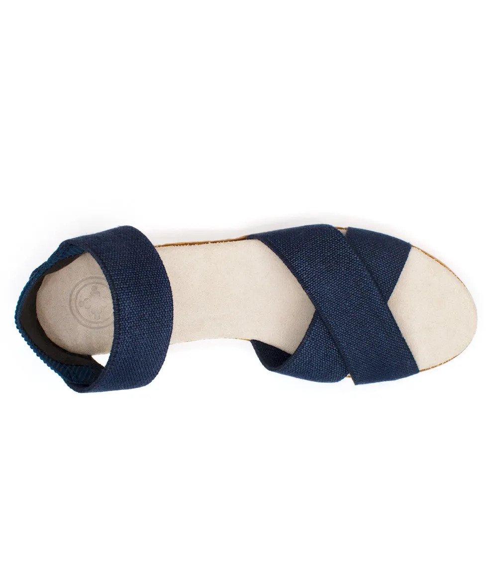 Peachtree Wedge Linen Sandals