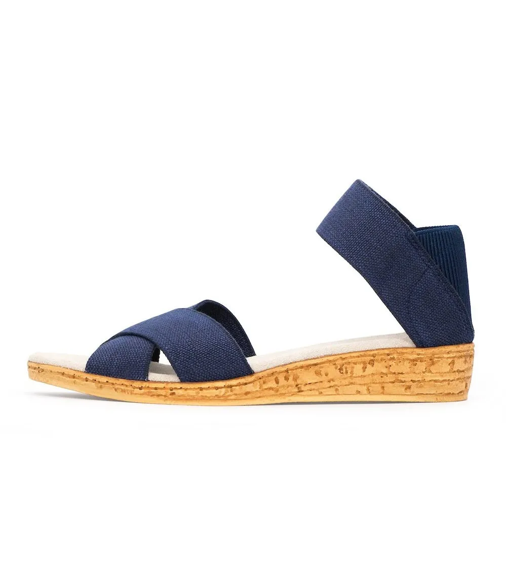 Peachtree Wedge Linen Sandals