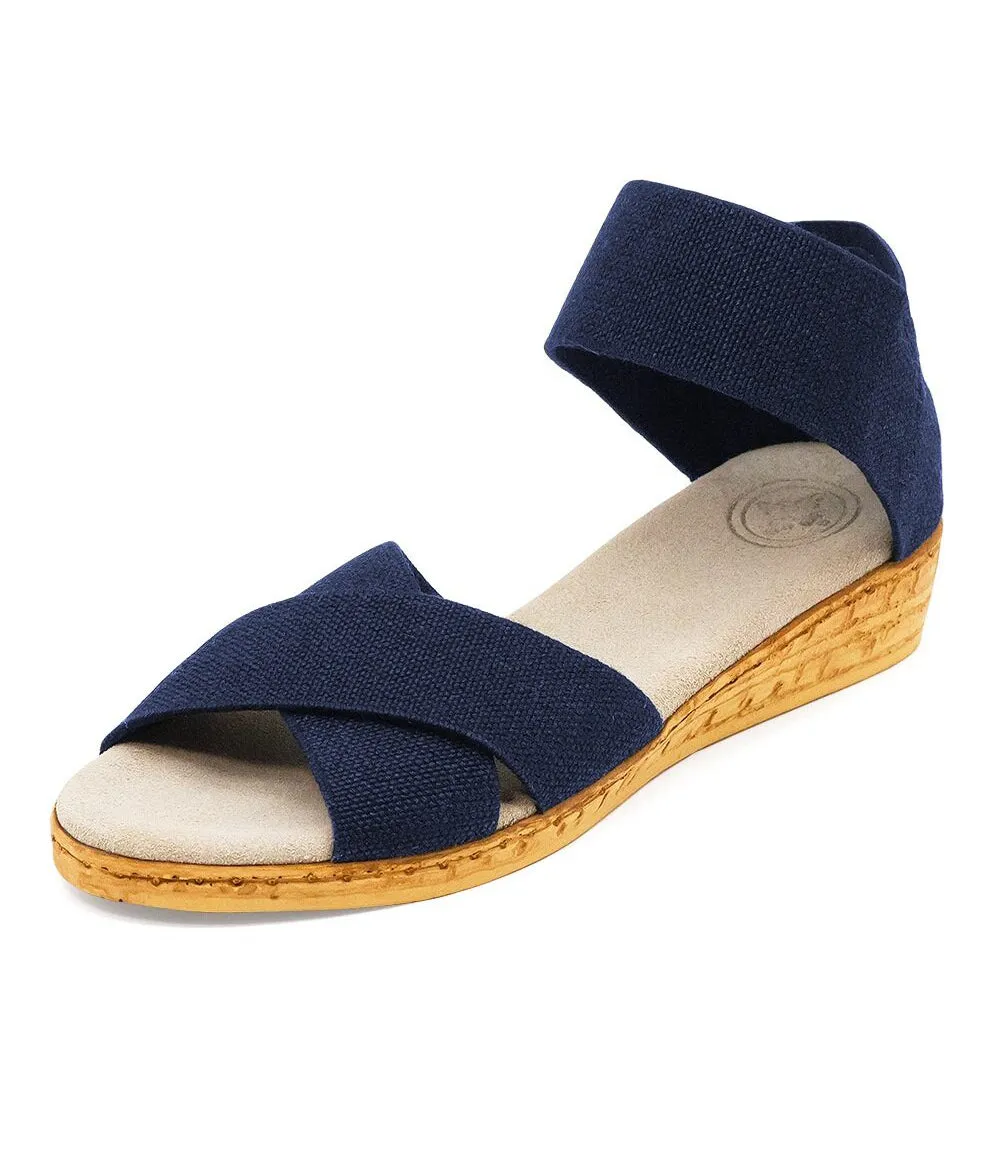 Peachtree Wedge Linen Sandals