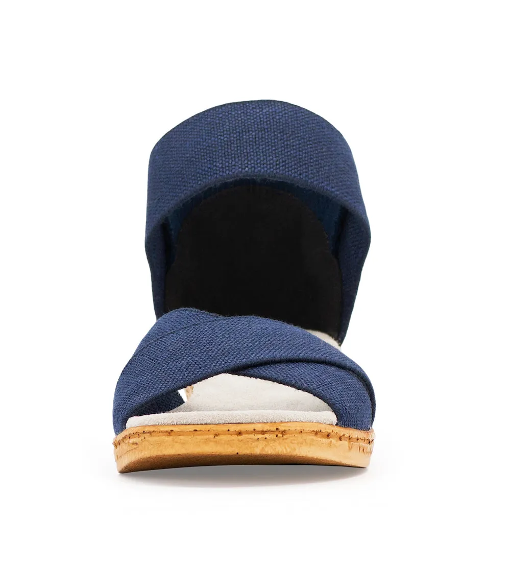 Peachtree Wedge Linen Sandals