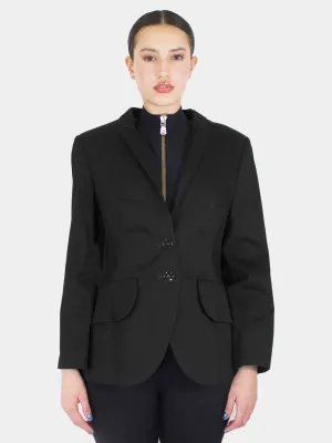 Pleated Back Single-Breasted Blazer - Size 48