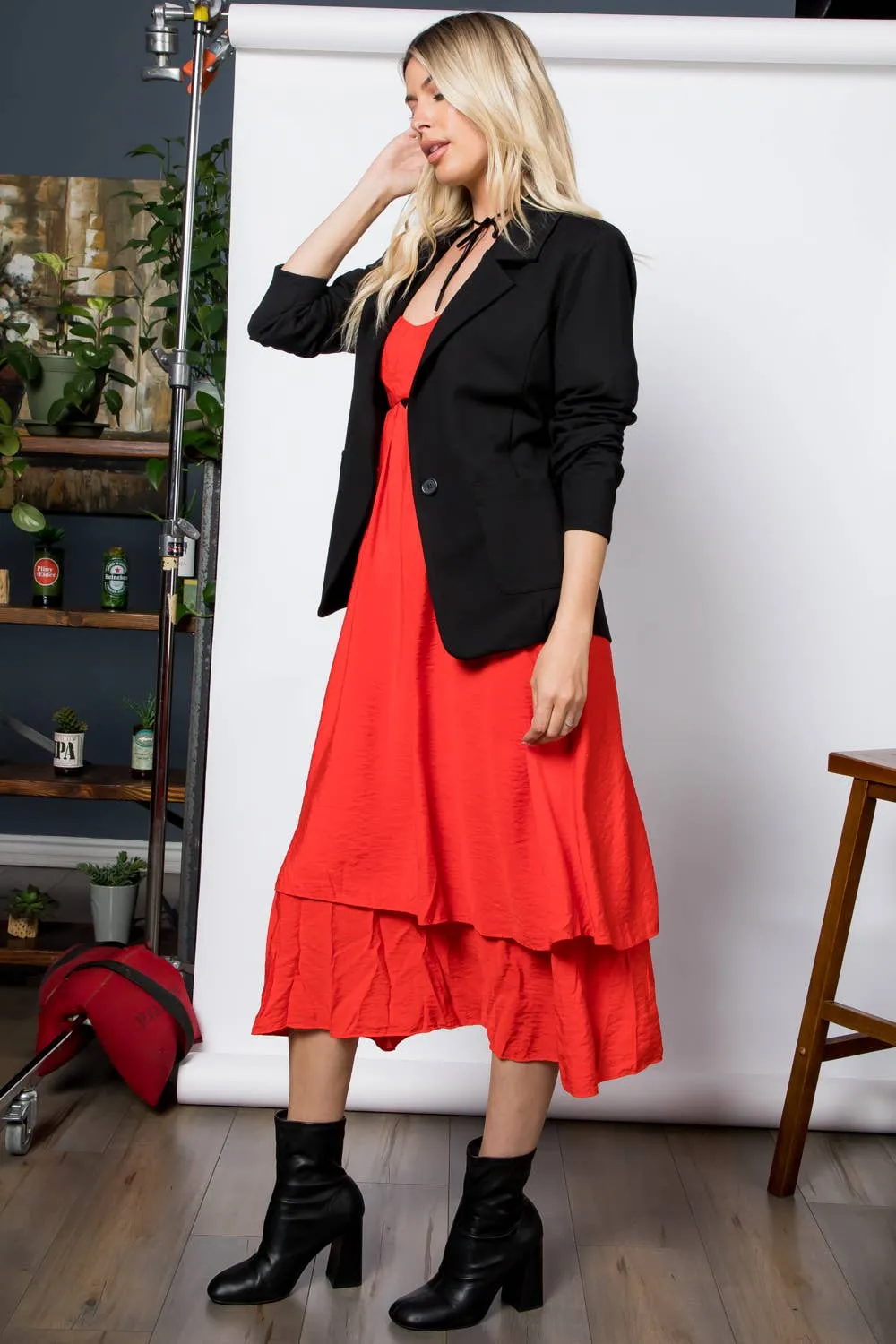 Ponte One Button Patch Pocket Blazer