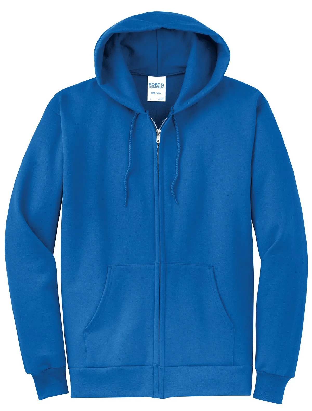 Port & Company Core Fleece Full-Zip Hooded Sweatshirt. PC78ZH Royal