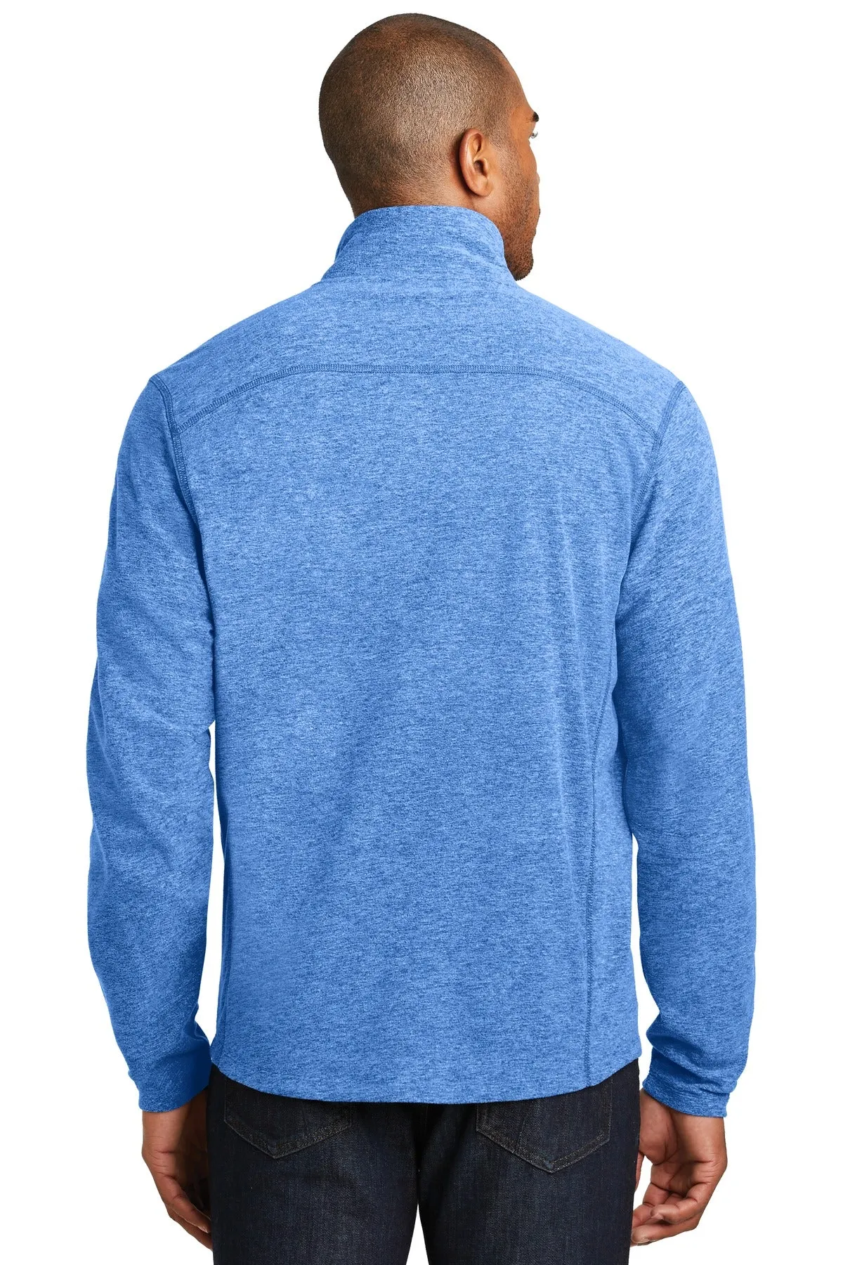 Port Authority® Heather Microfleece Full-Zip Jacket