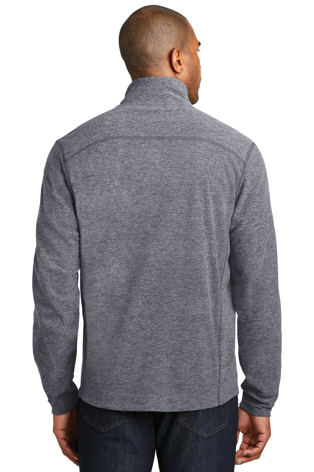 Port Authority® Heather Microfleece Full-Zip Jacket
