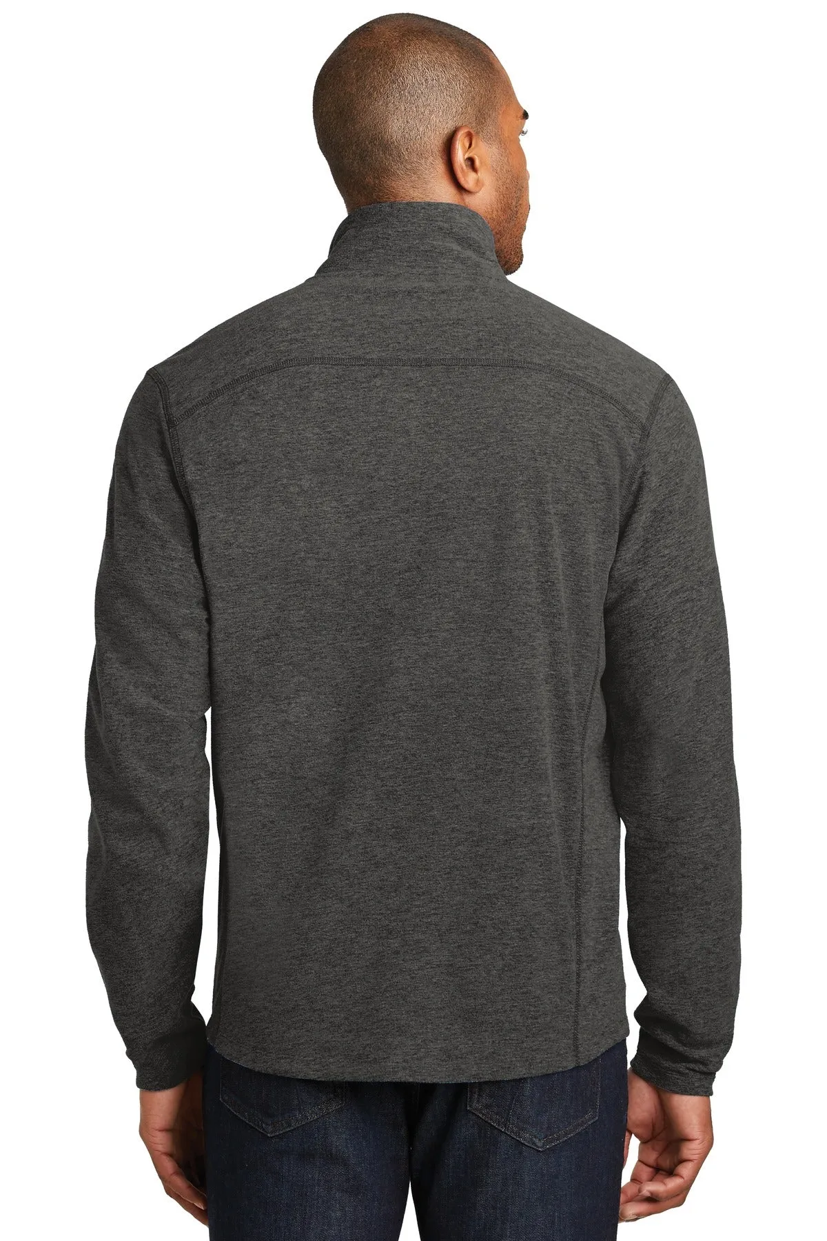 Port Authority® Heather Microfleece Full-Zip Jacket