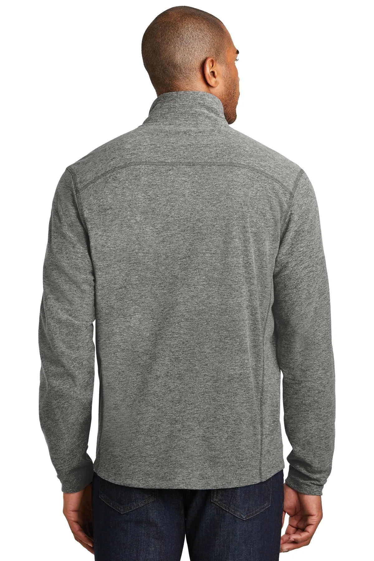 Port Authority® Heather Microfleece Full-Zip Jacket