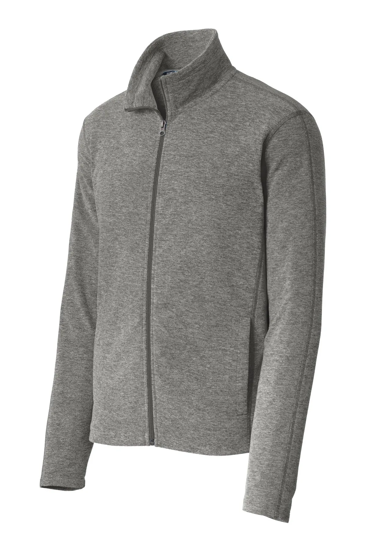 Port Authority® Heather Microfleece Full-Zip Jacket