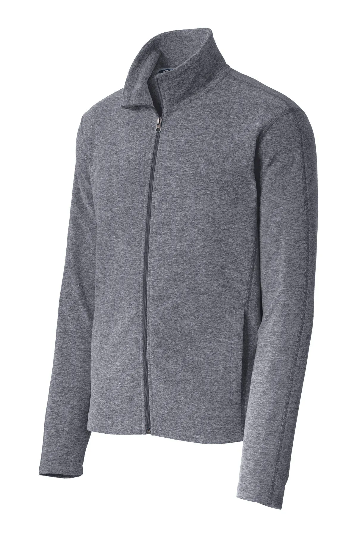 Port Authority® Heather Microfleece Full-Zip Jacket