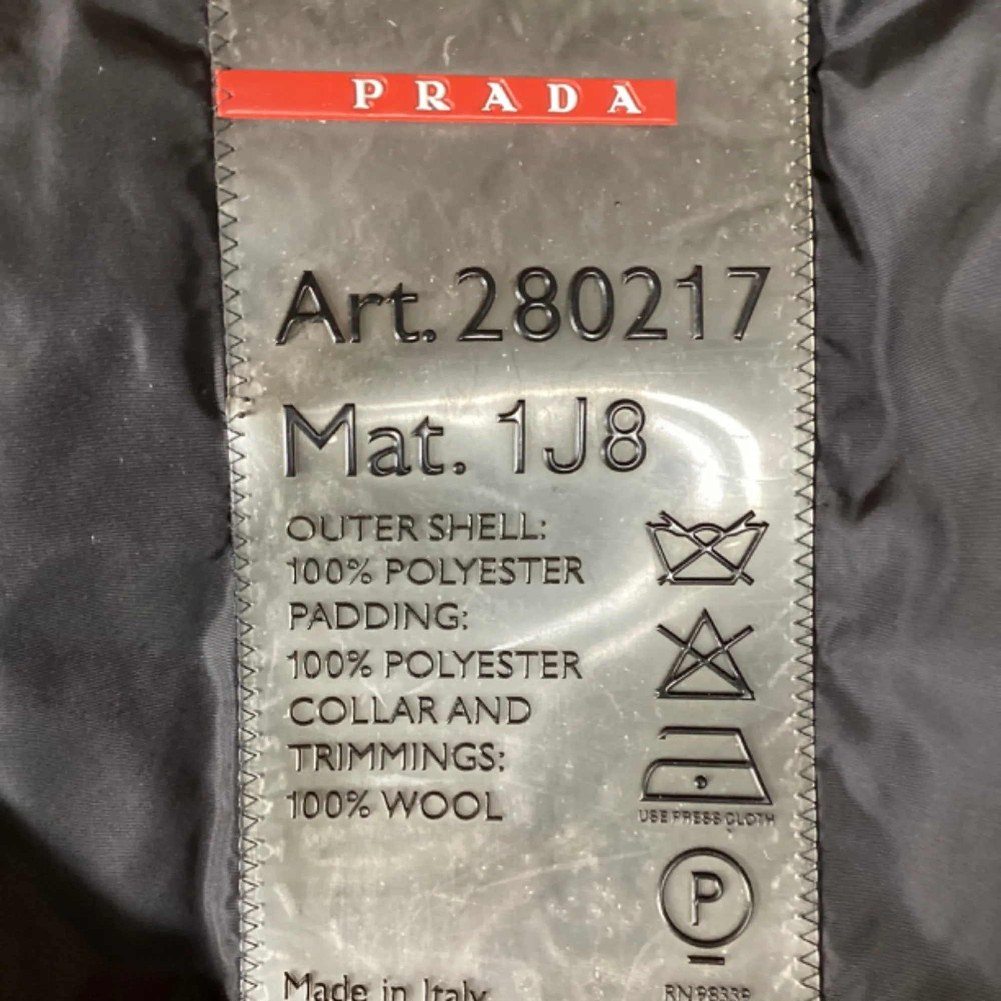 Prada Fur-Trimmed Hood Parka Jacket with Belt Bag in Olive Green Polyester