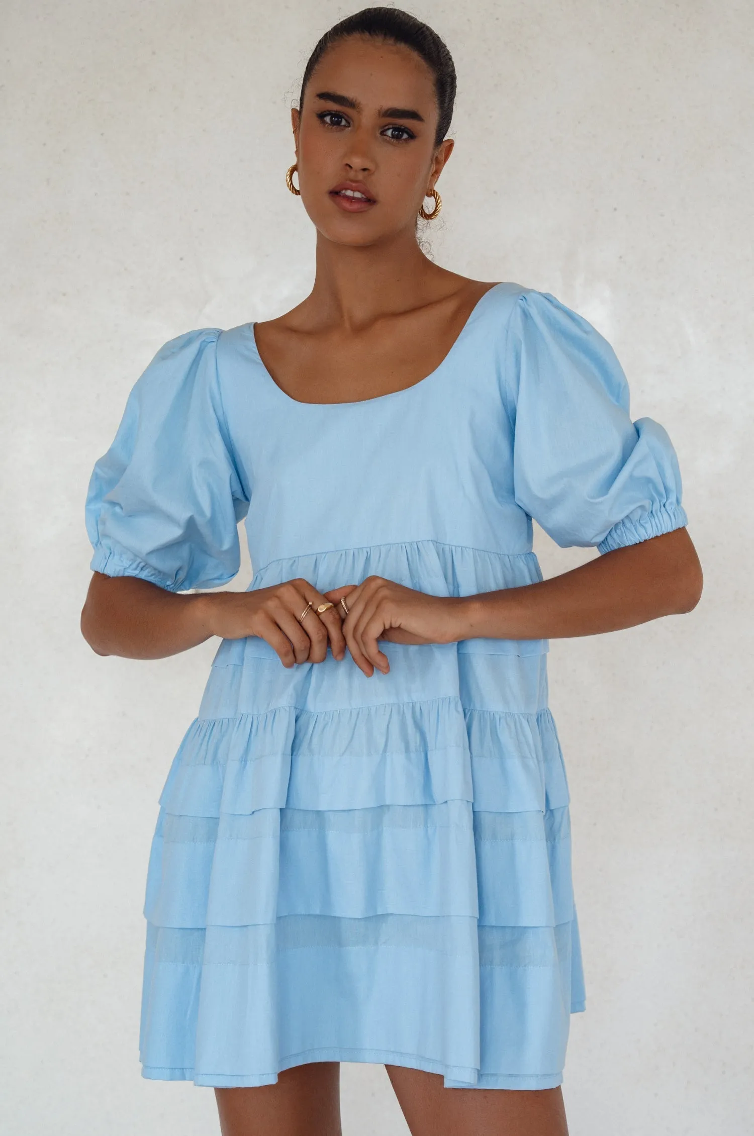 Premium Cotton - Andrea Babydoll Cotton Mini Dress (Sale)