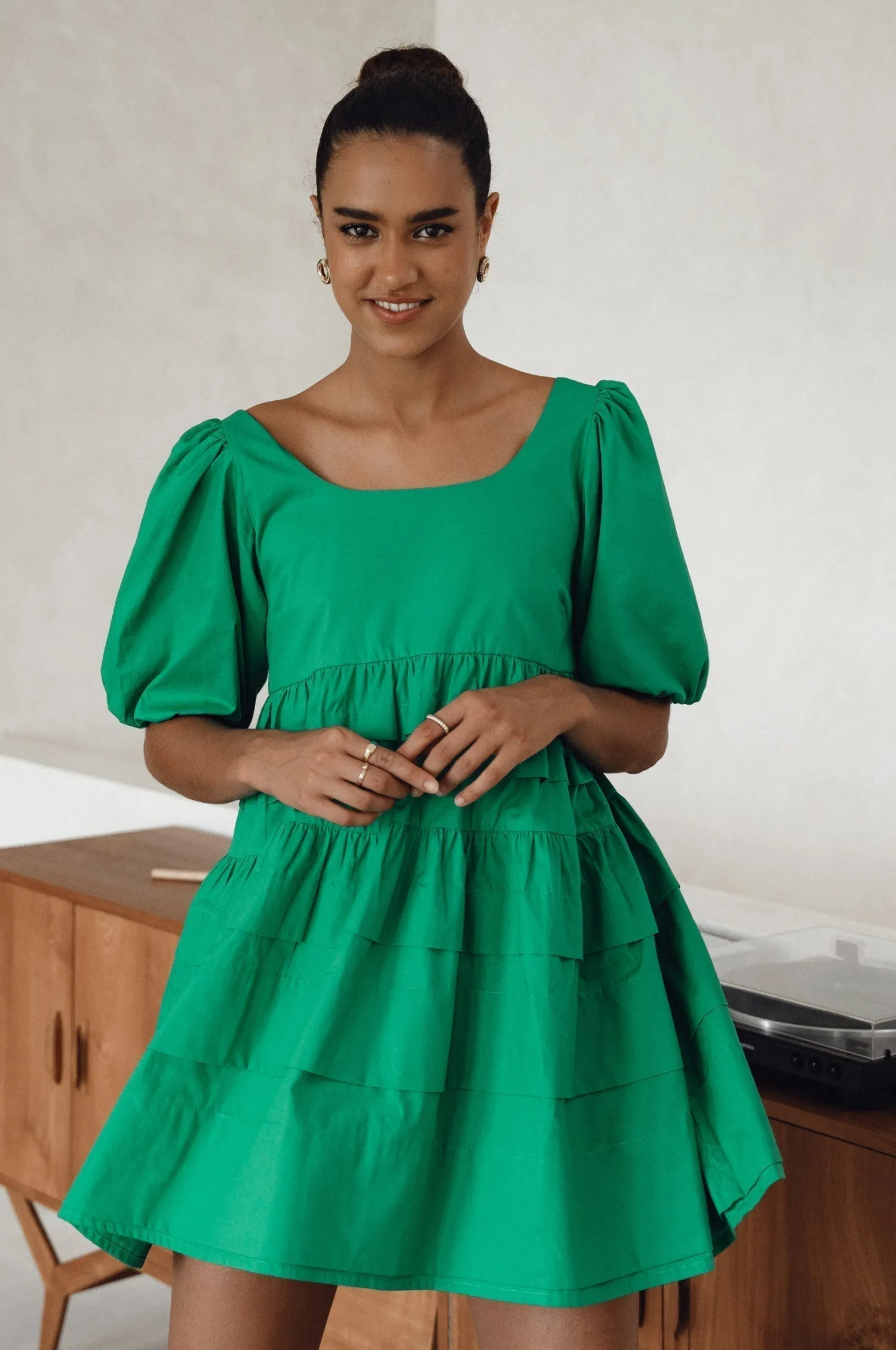 Premium Cotton - Andrea Babydoll Cotton Mini Dress (Sale)