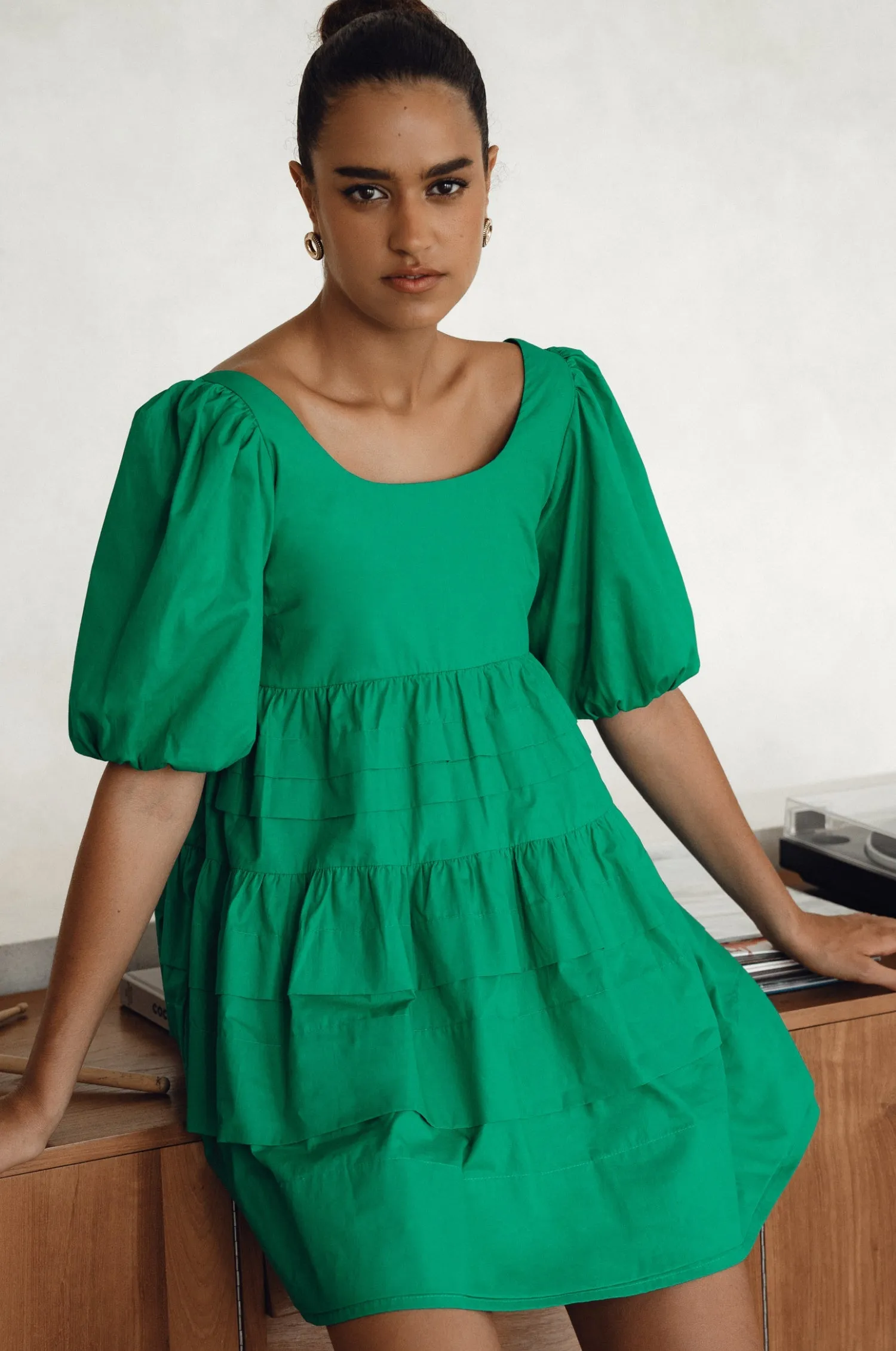 Premium Cotton - Andrea Babydoll Cotton Mini Dress (Sale)