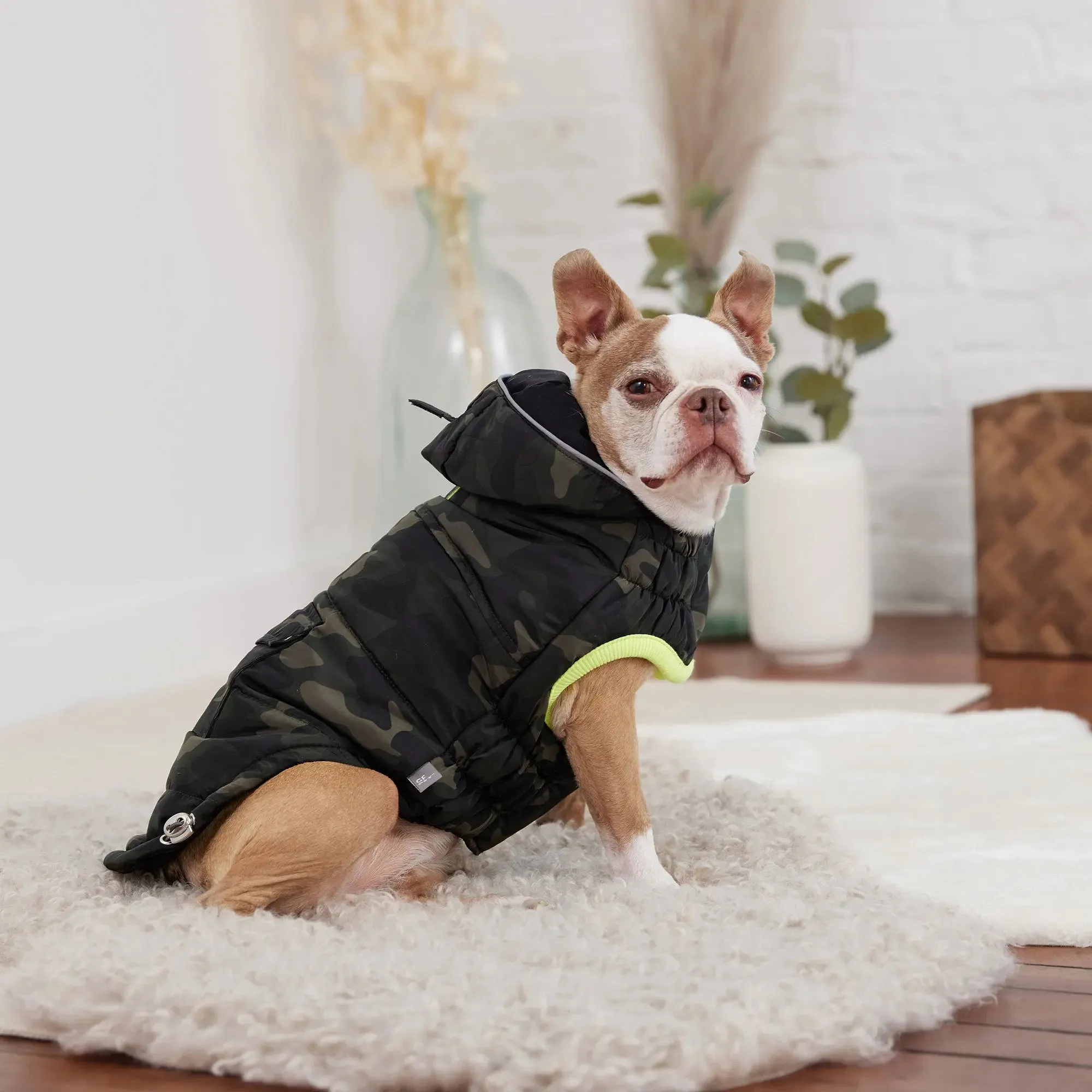 Recycled Parka Dog Coat | Camouflage
