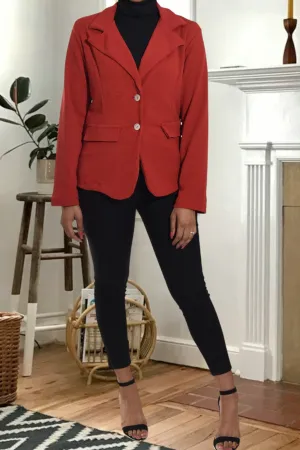 Red Oxide Blazer Coat