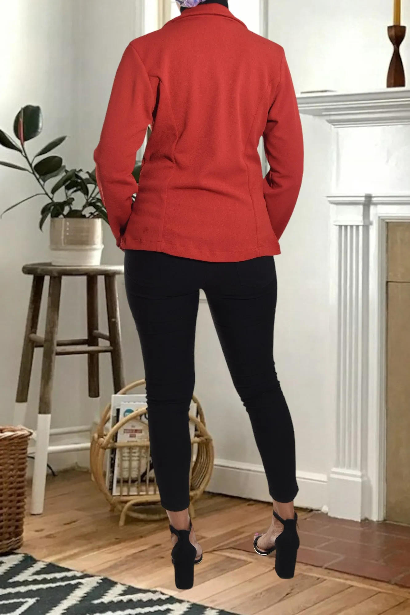 Red Oxide Blazer Coat