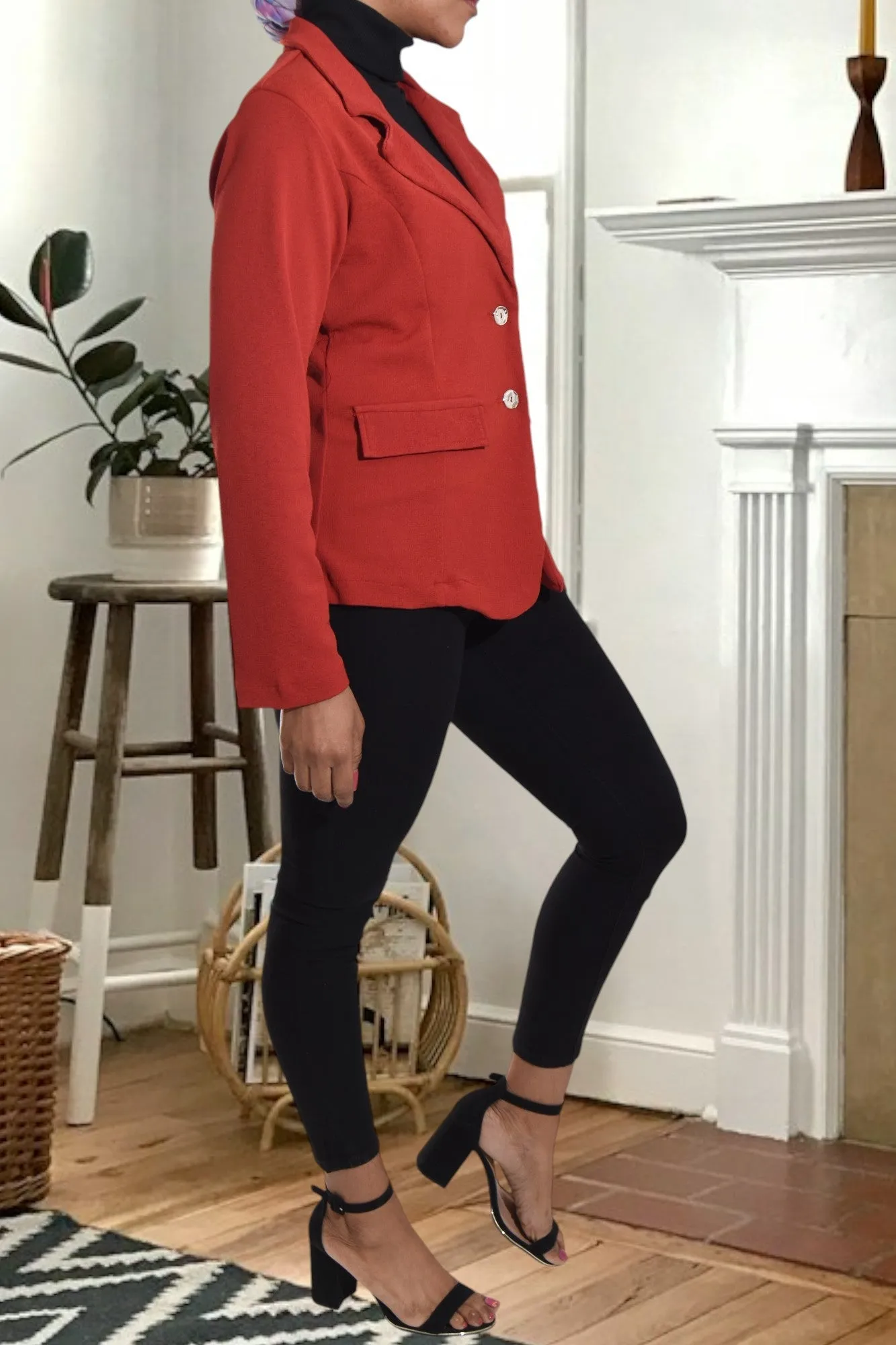 Red Oxide Blazer Coat