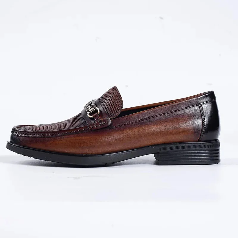 Retro-Leder-Business-Slipper von LuxusSchuh