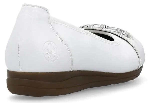 Rieker L9360-80 Anita Womens Shoes - White