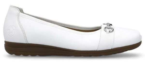 Rieker L9360-80 Anita Womens Shoes - White