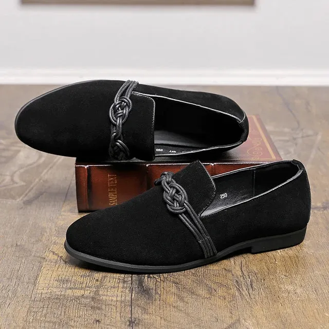 RoyalStyle Gold Schwarz National Muster Oxfords