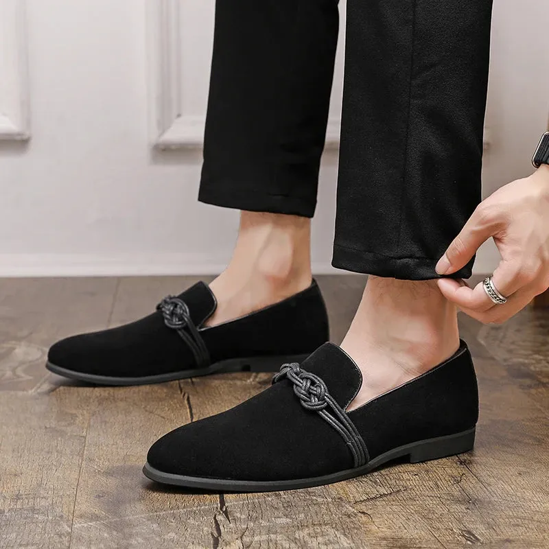 RoyalStyle Gold Schwarz National Muster Oxfords