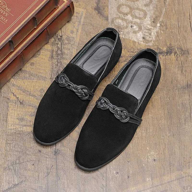 RoyalStyle Gold Schwarz National Muster Oxfords