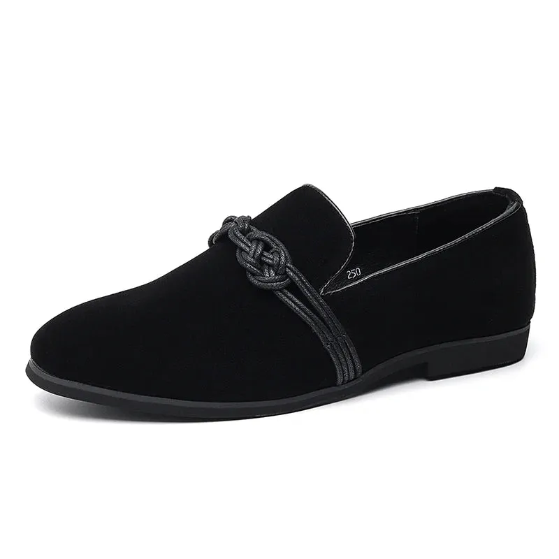 RoyalStyle Gold Schwarz National Muster Oxfords