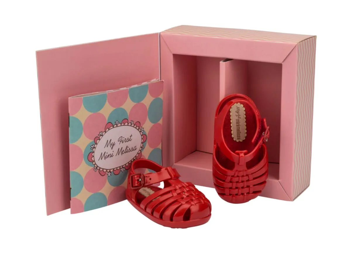 Ruby Red Woven Jelly Sandals