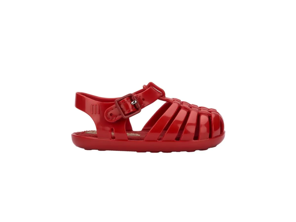 Ruby Red Woven Jelly Sandals