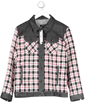Saint   Sofia Black Denim Boucle Jacket UK 12